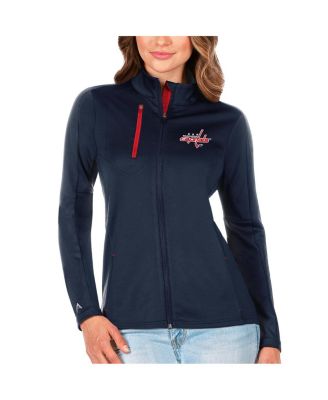 Antigua - Women's Navy/Red Washington Capitals Generation Full-Zip Pullover Jacket