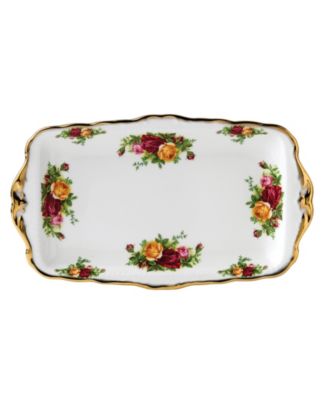 Old Country Roses Sandwich Tray image