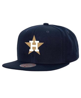 Mitchell & Ness - Men's Navy Houston Astros Cooperstown Collection Basic Flip Snapback Hat