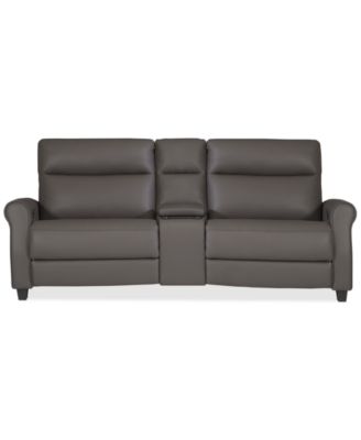 Thandler 3-Pc. Leather Sofa with 2 Power Recliners and 1 Storage Console, Exclusively at Macy's image