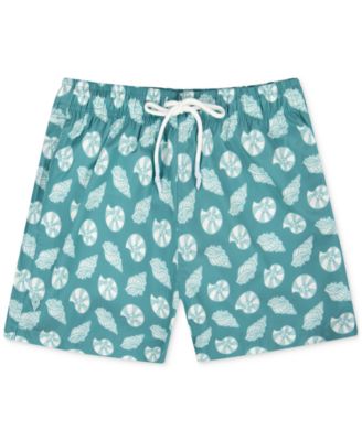 Sunset x Vine - Men's Shell-Pattern Woven Swim Trunks