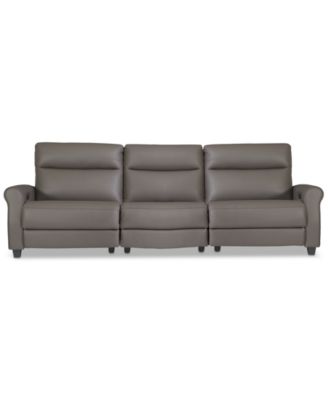 Thandler 3-Pc. Leather Sofa with 2 Power Recliners and 1 Drop Down Table, Exclusively at Macy's image