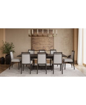 Macy's - Tivie 9-Pc. Dining Set (Rectangular Table & 8 Wood Dining Chairs)