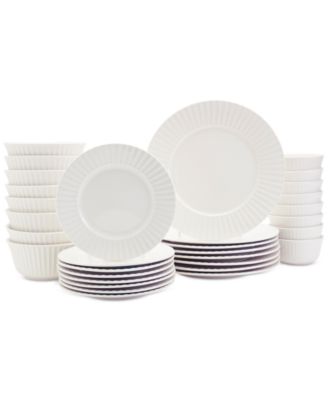 Haven - Round Embossed 32-Pc. Dinnerware Set, Service for 8