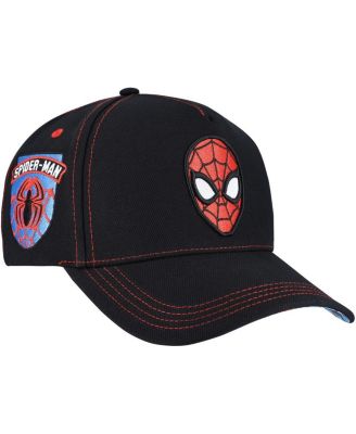 Lids - Men's Black Spider-Man Big Print A-Frame Snapback Hat