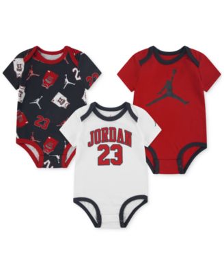 Jordan - Baby MJ 23 Short-Sleeve Jersey Bodysuits, 3 Pack