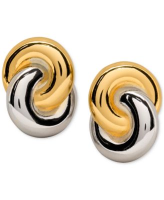kate spade new york - Two-Tone Interlock Stud Earrings