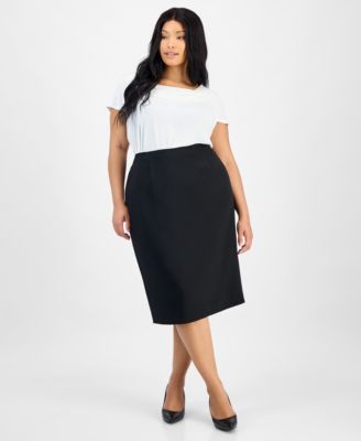 Kasper - Plus Size Pencil Skirt