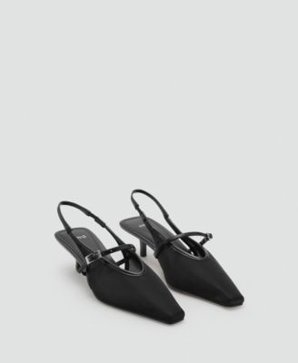 MANGO - Women's Heeled Mesh Shoes
