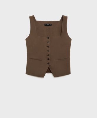 MANGO - Women's Cotton Suit Vest