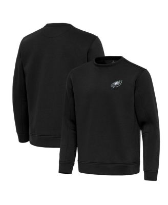 Antigua - Men's Black Philadelphia Eagles Relevant Lightweight Pullover Sweatshirt