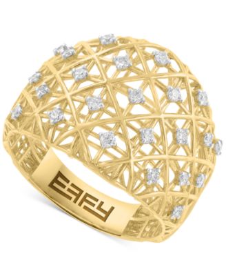 EFFY Collection - Diamond Lattice Openwork Statement Ring (1/4 ct. t.w.) in 14k Gold