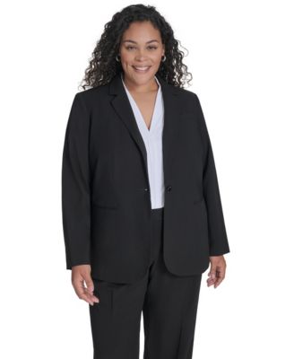 Calvin Klein - Plus Size One-Button Blazer