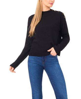 CeCe - Women's Button Detail Sweater