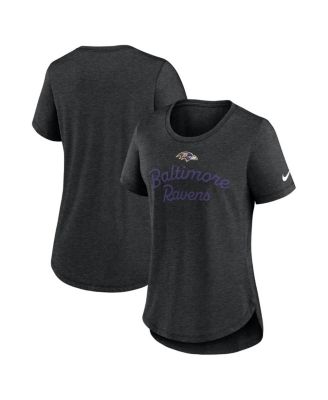 Nike - Women's Black Baltimore Ravens Script Tri-Blend T-Shirt