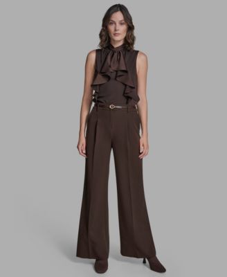 BCBG - Women's Pleated Wide Leg Pants