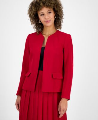 Kasper - Women's Collarless Open-Front Blazer