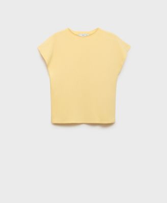 MANGO - Women's Short-Sleeved Fine-Knit Sweater