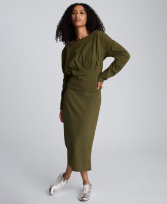 Kenneth Cole - Women's Pull-On Slit Midi Skirt