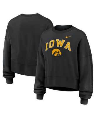 Nike - Women's Black Iowa Hawkeyes Oversized Phoenix Arch Pullover Sweatshirt