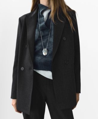 MANGO - Women's Pinstripe Suit Jacket
