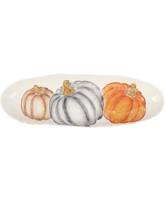 Pumpkins Narrow Oval Platter image