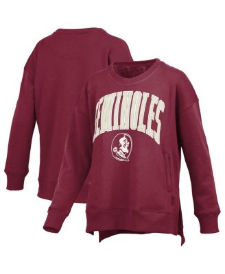 Pressbox - Women's Garnet Florida State Seminoles Pocketed Arch Pullover Sweatshirt