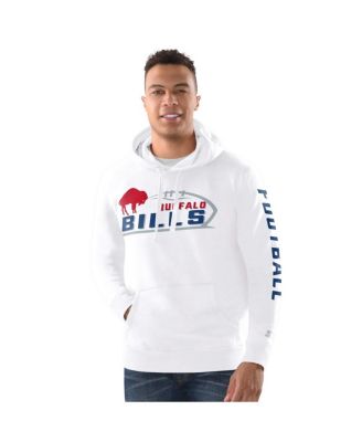 Starter - Men's White Buffalo Bills Pullover Hoodie