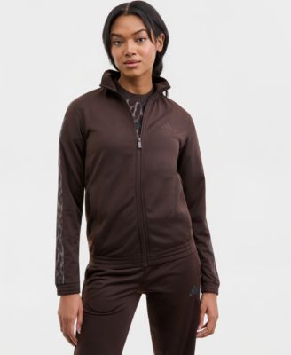 adidas - Women's Three Stripes Leopard Print Track Jacket