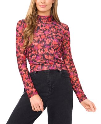 CeCe - Women's Fitted Long Sleeve Turtle Neck Top