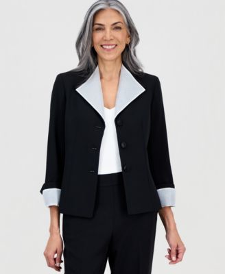 Kasper - Women's Three-Button Long-Sleeve Jacket