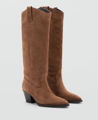 MANGO - Women's Heel Leather Boots