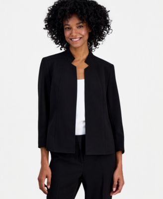 Anne Klein - Star-Collar Open-Front Blazer
