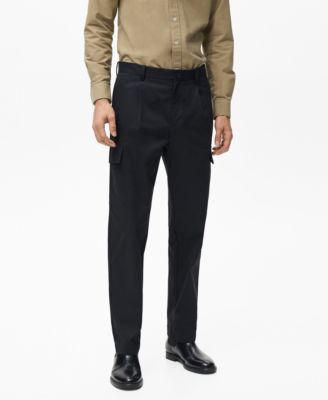 MANGO - Men's Regular-Fit Cotton Cargo Pants