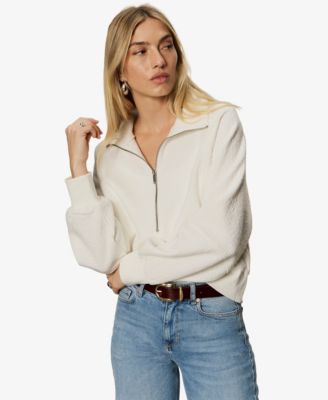 Sanctuary - Women's Textured Zip-Up Popover Top