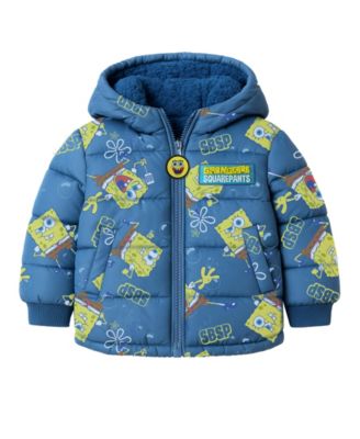 SpongeBob SquarePants - Boys 2T-7 Printed Puffer Jacket