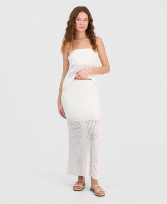 Hooked Up by IOT - Juniors' Pull-On Crochet Maxi Skirt