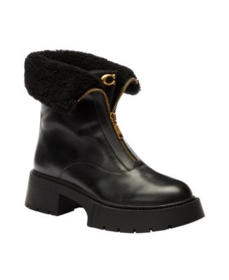 COACH - Women's Leah Platform Front Zip Booties