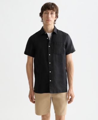 SCOTCH & SODA - Men's Regular-Fit Button-Down Linen Shirt