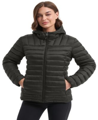 Hawke & Co. - Women's Packable Quilted Hooded Puffer Jacket