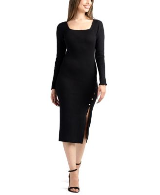 BCX - Women's Square Neck Sweater Dress