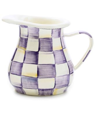 MacKenzie-Childs - Violet Check Handmade Creamer