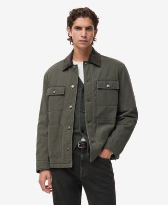 MANGO - Men's Pockets And Corduroy Collar Jacket