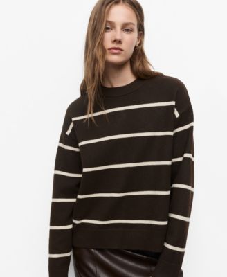 MANGO - Women's Knit Striped Sweater
