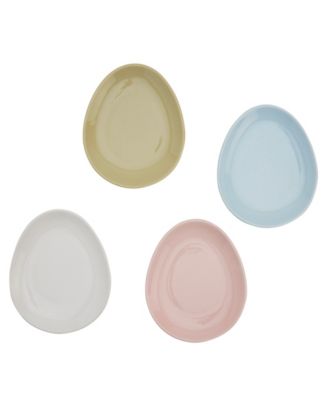 Assorted Easter Egg-Shaped Appetizer Plates, Set of 4, Exclusively at Macy's image