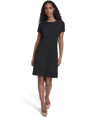 Tommy Hilfiger - Women's Button-Trim Shift Dress