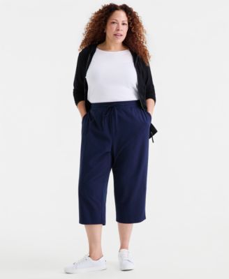 Style & Co - Plus Size Solid Knit Capri Pants