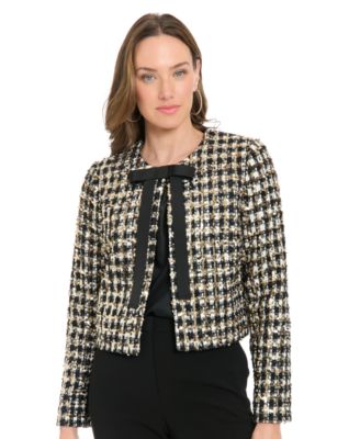 Muse - Women's Round Neck Bow-Detail Jacket