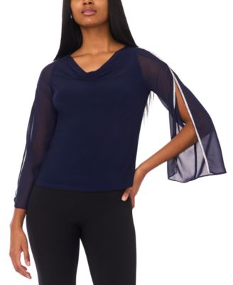 MSK - Petite Pull-On Cowl Neck Top