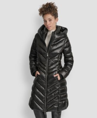 DKNY - Women's Full-Zip Front Quilted Puffer Coat